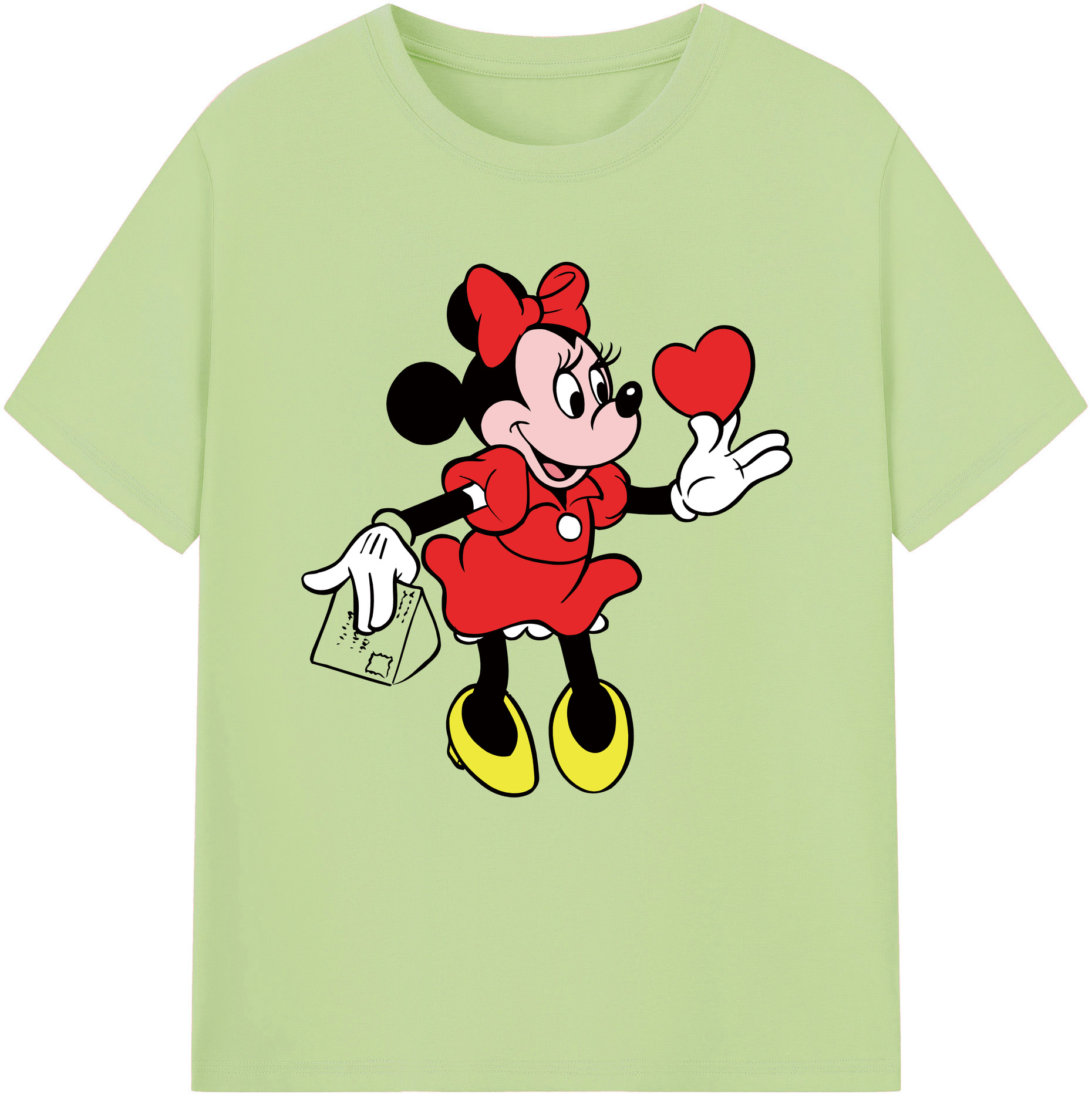 （画像用） ミッキーマウス Mickey Mouse 綿100％半袖Tシャツ（フロントプリント）
